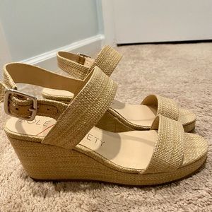 Sole Society Women’s Tan So-Cimmie Wicker Wedge Sandals